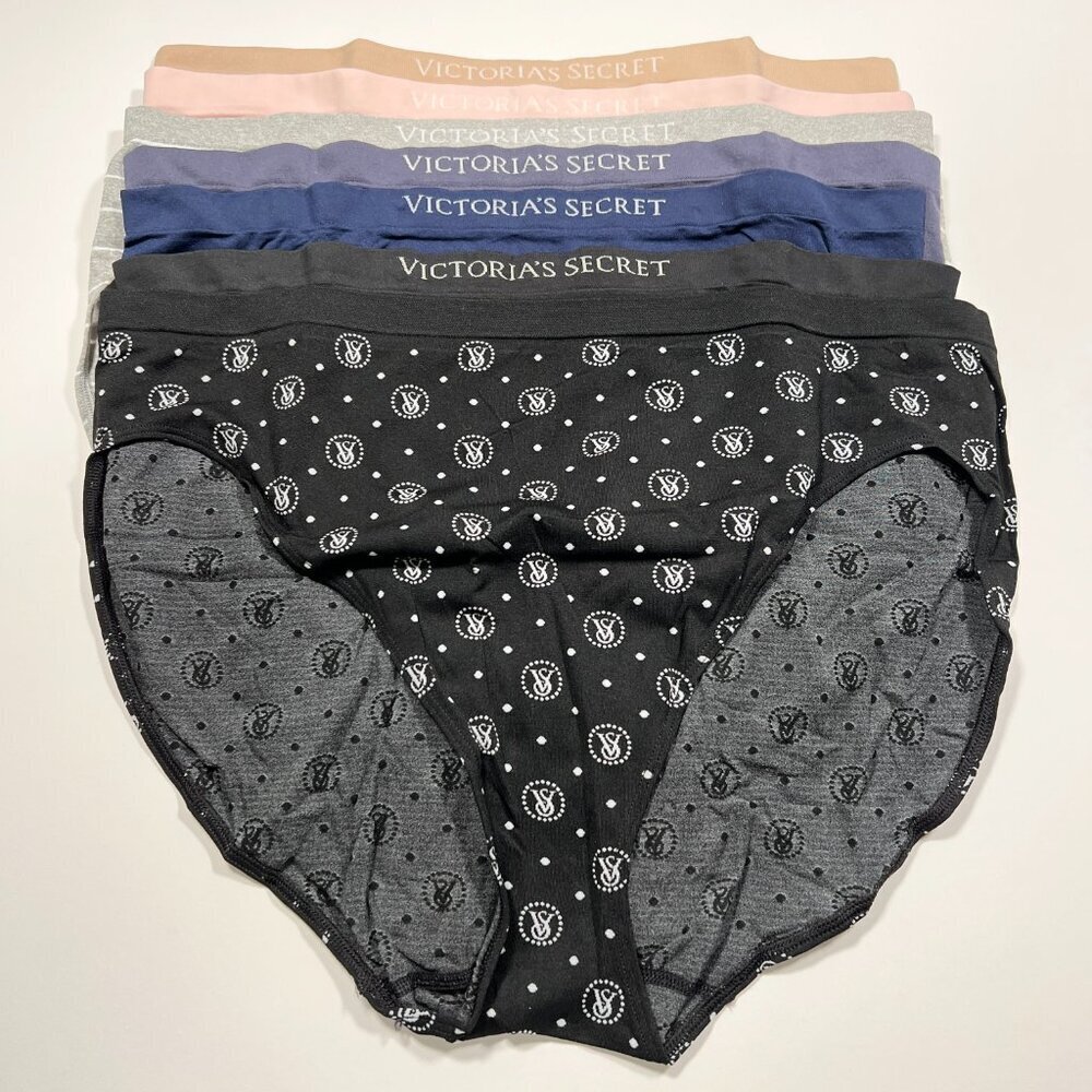 Victoria Secret XXL Seamless Brief Panties High Waist Leg Gift Set Pack Lot of 7